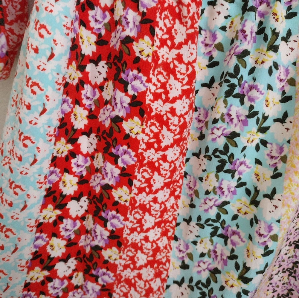 Fig And Flower Multi Pattern Multicolor Smocked F… - image 7